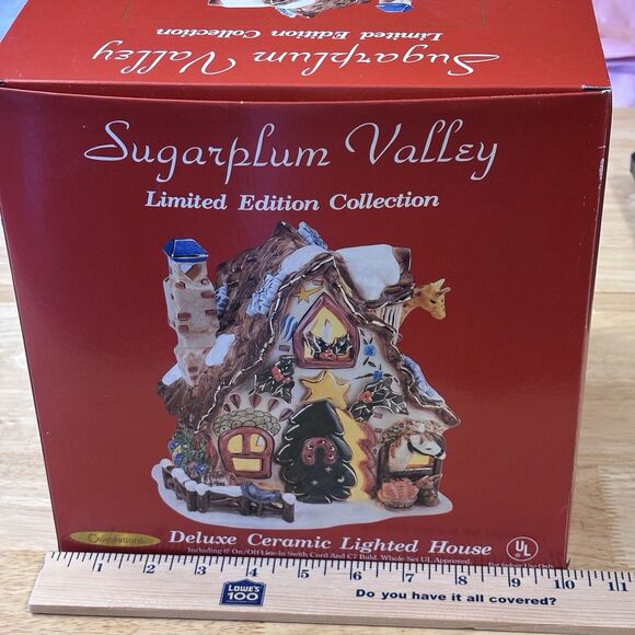Sugarplum Valley Ceramic Light-Up House 2002 Stable O' Well In Original Box RTF - Picture 2 of 16